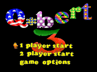 Q*bert 3 title screen for Super Nintendo